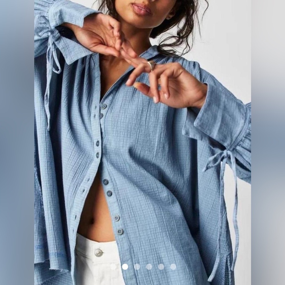 Size S/ Free People Women's Blue Blouse